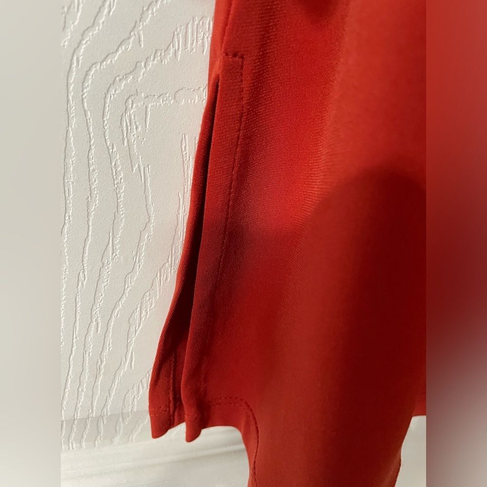 Susan Graver Essentials Womens Size Small Orange Liquid Knit Top 3/4 Sleeve EUC - Picture 2 of 7